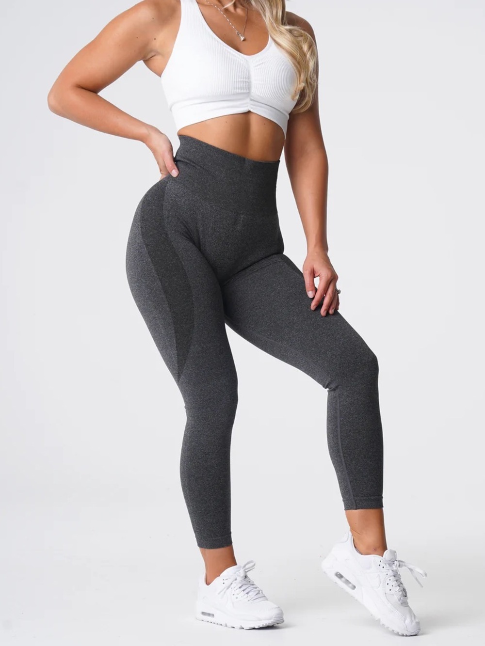 NVGTN Contour Seamless Leggings Gray Black Size Small New NWT